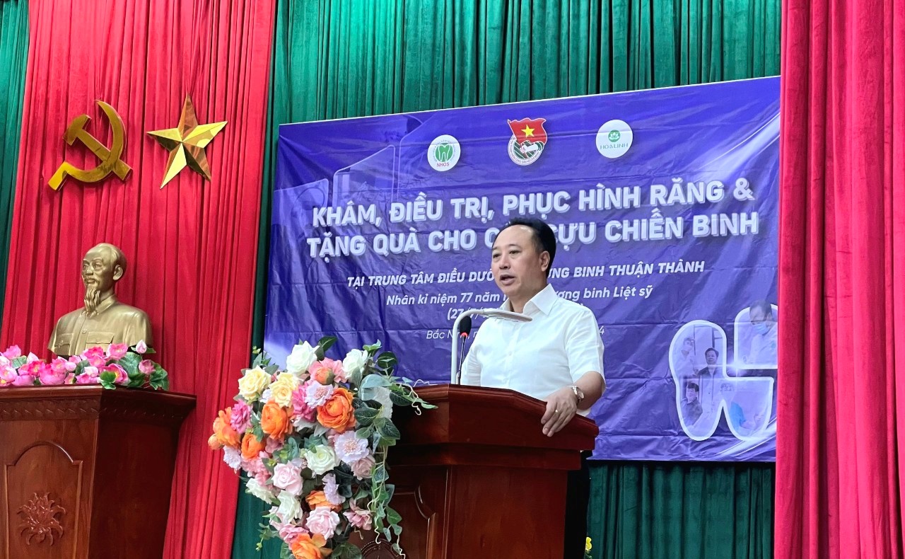 PGS.TS Trần Cao Bính, Giám đốc bệnh viện phát biểu